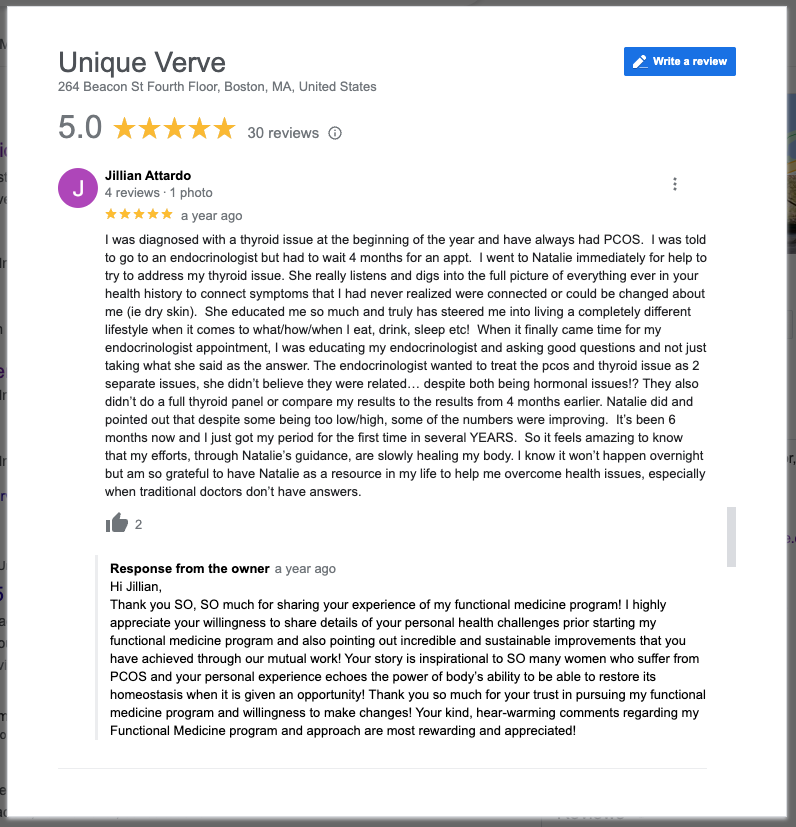 google review jillian attardo